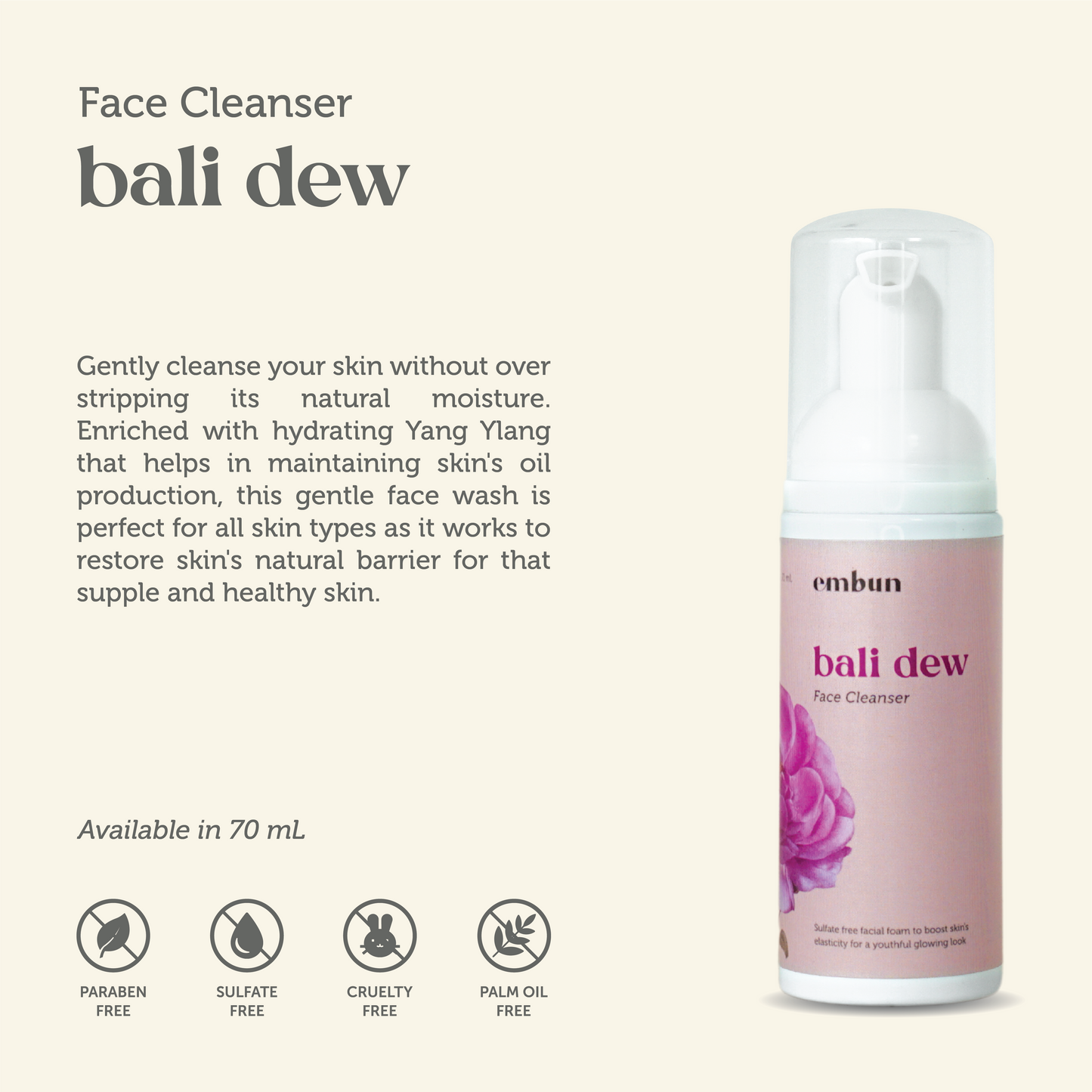 Face Cleanser Bali Dew 70 ml
