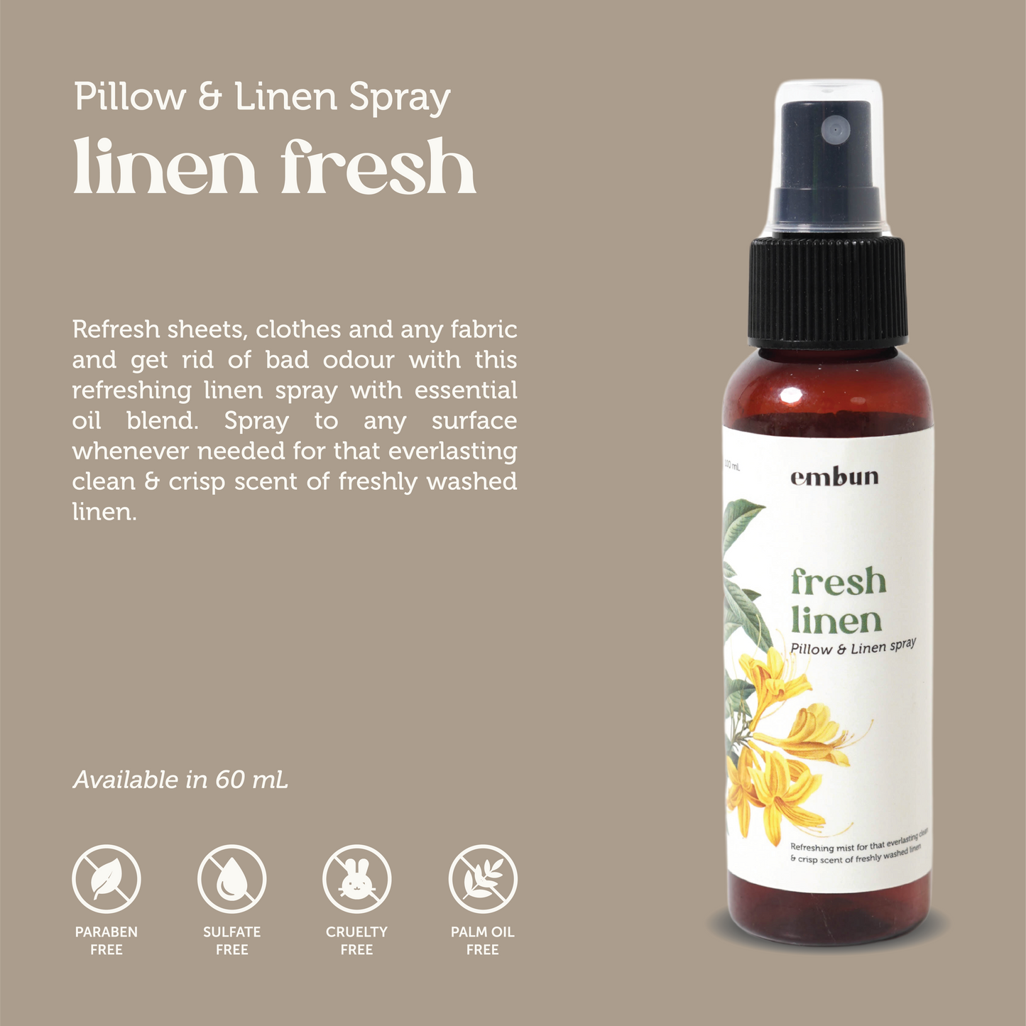 Pillow & Linen Spray Fresh Linen 100 ml