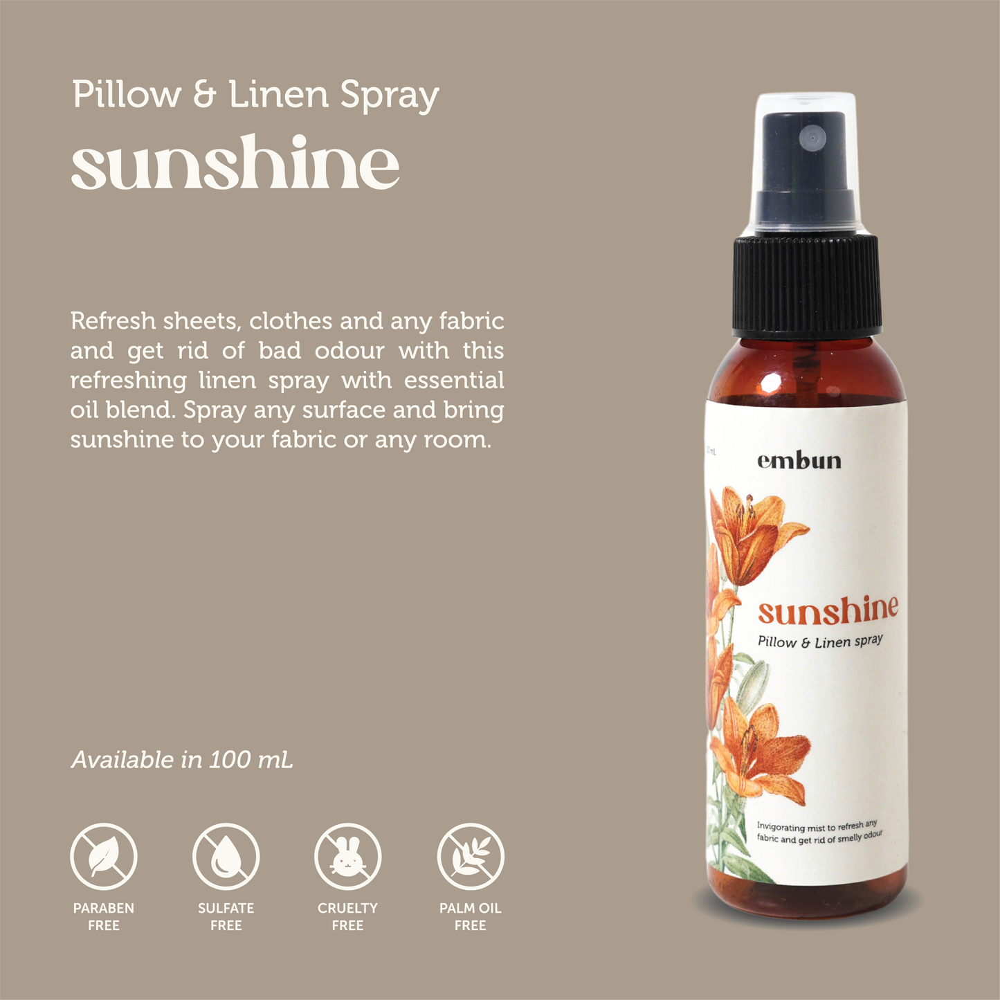 Pillow & Linen Spray Sunshine 100 ml