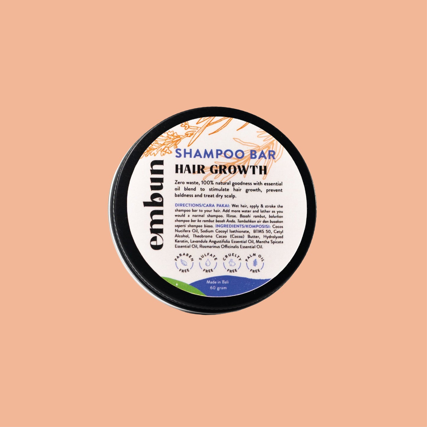 Shampoo Bar Hair Growth 60 gr