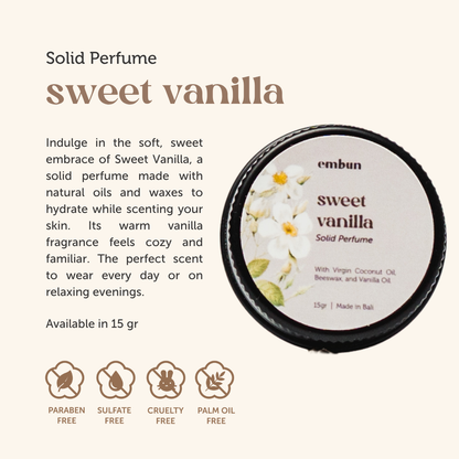 Solid Perfume Sweet Vanilla 15 gr