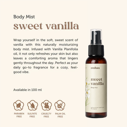 Body Mist Sweet Vanilla 100 ml