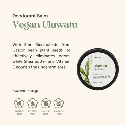 Deodorant Balm Vegan Uluwatu 30 gr