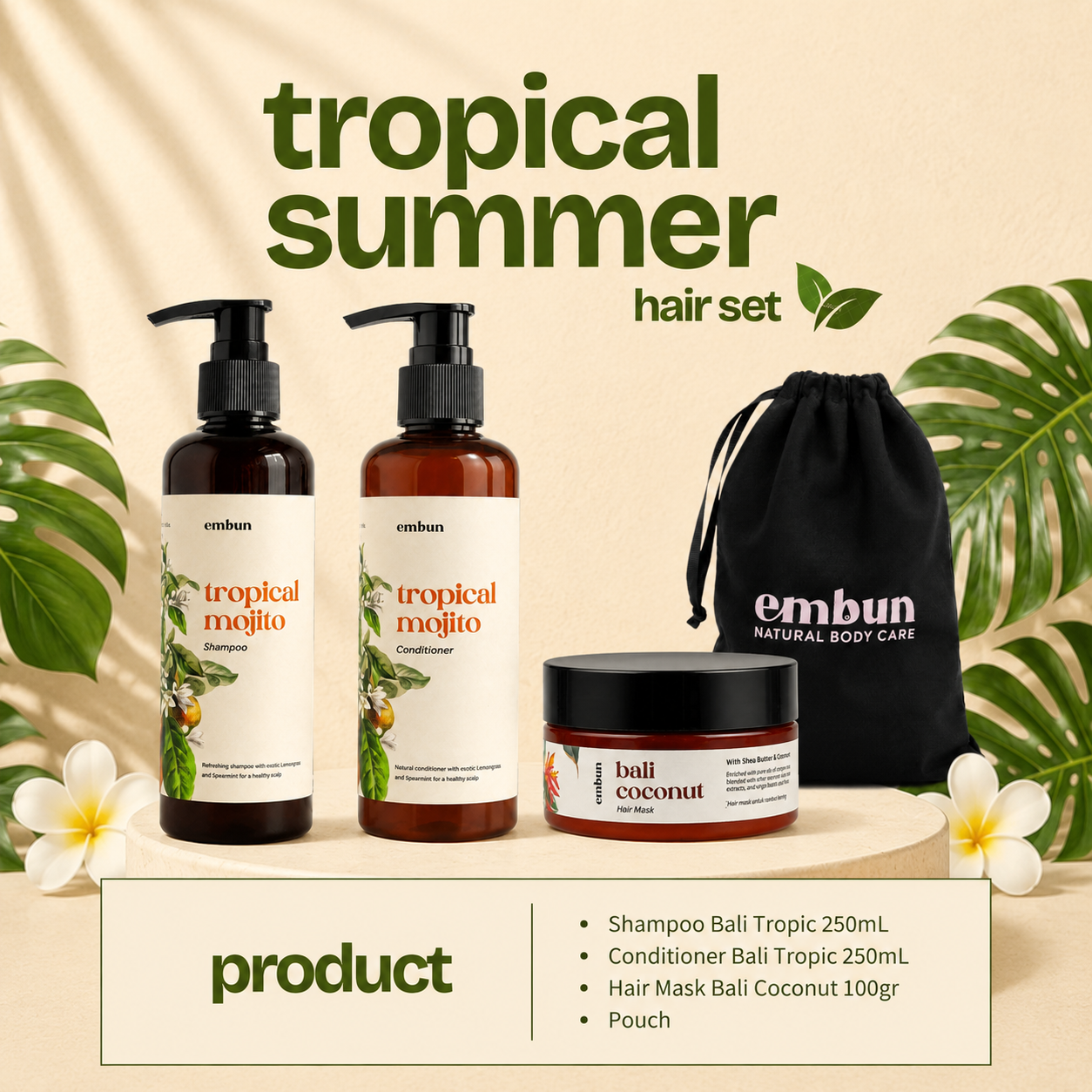Tropical Summer Hair Set