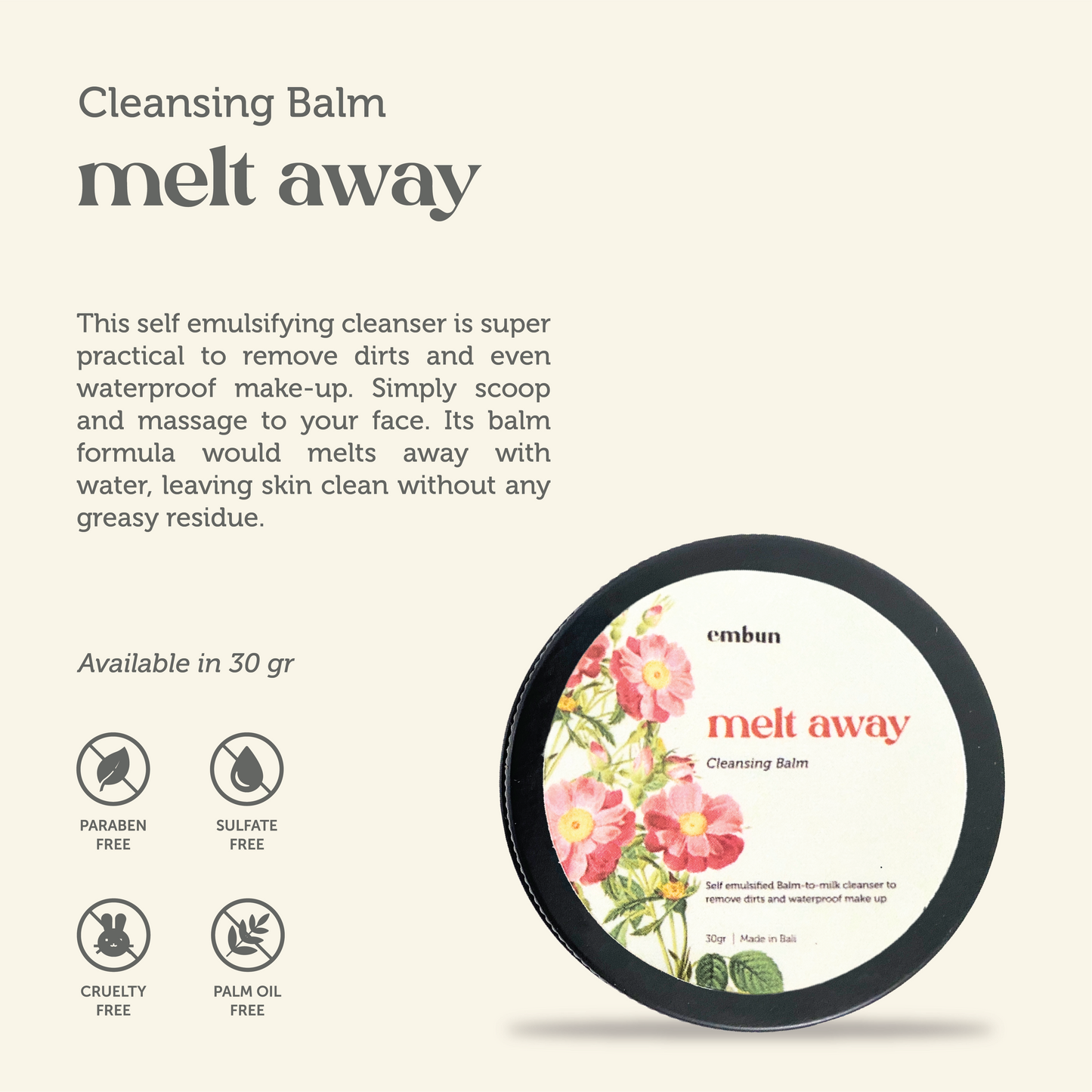 Cleansing Balm Melt Away 30 gr
