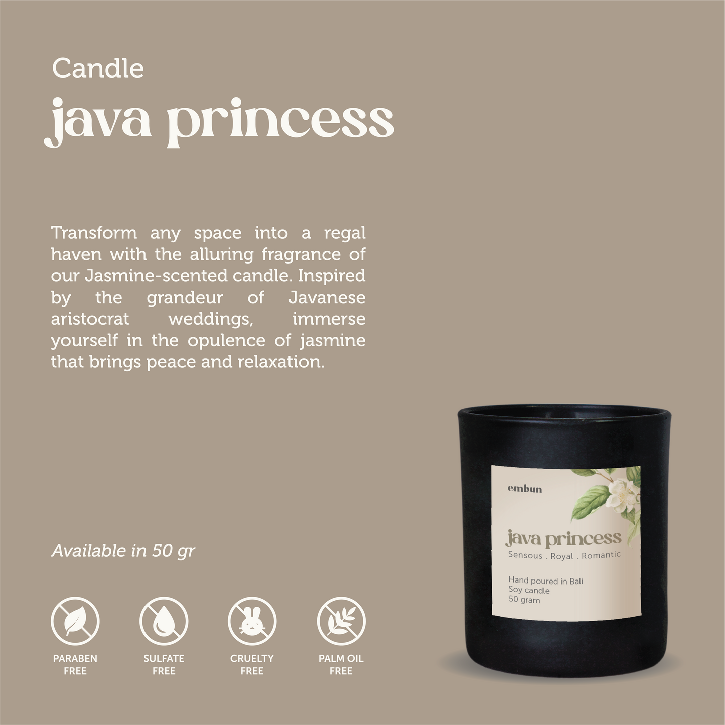 Candle Java Princess 50 gr
