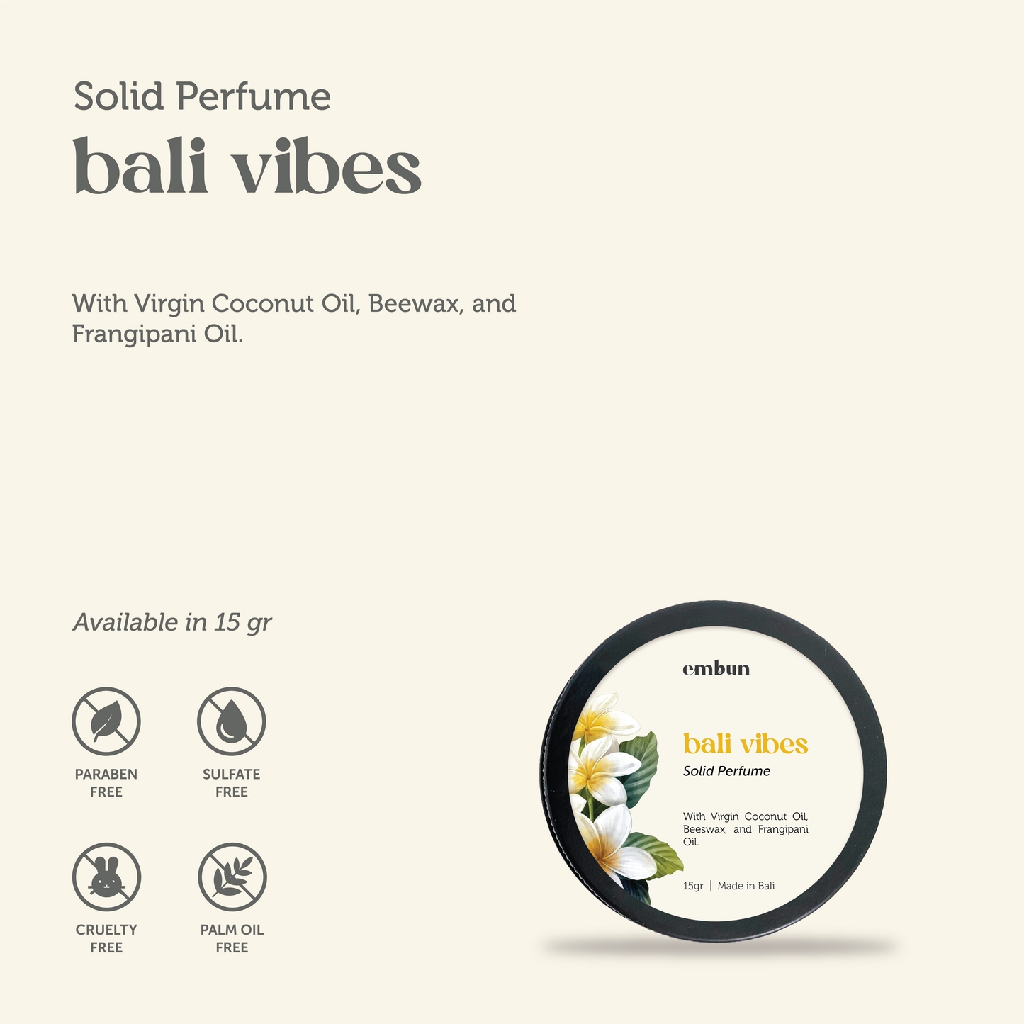Solid Perfume Bali Vibes 15 gr